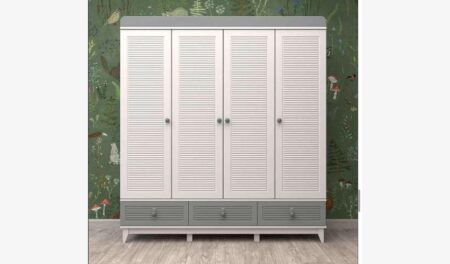 4 MDF Kapaklı Dolap (Gri)