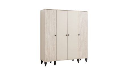 Krem 4 Kapılı Dolap