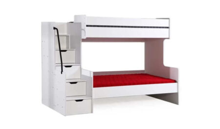 T.Ü. Çekmeceli Ranza (Beyaz - Siyah)