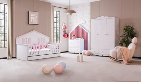 Flower Pembe Şifonyer