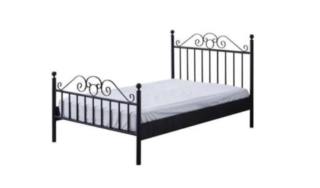 T.Ü. Ferforje Karyola 120 x 200 (Siyah)